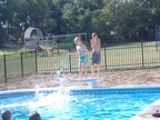 Cameron and Justin go off the diving board